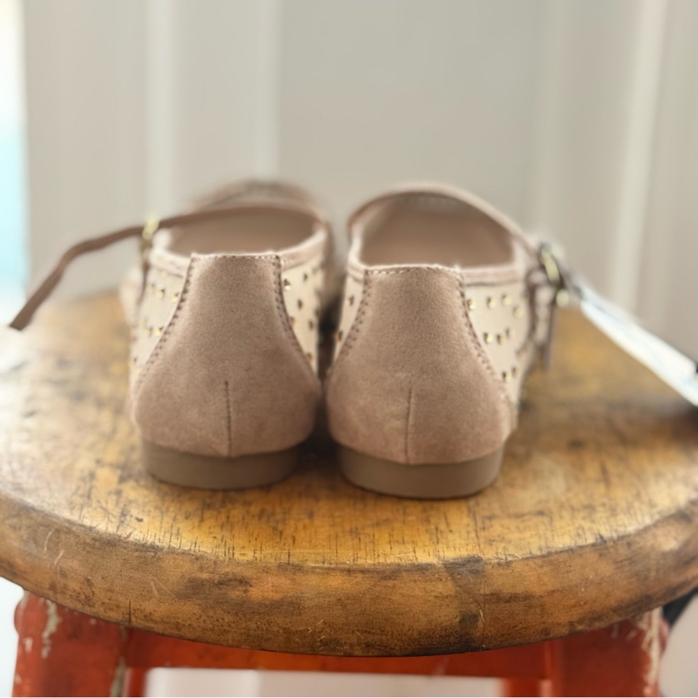 Time and Tru Rhinestone Mary Jane Flats Women’s Size 6.5 NWT Nude Mesh Sparkle - Picture 6 of 10